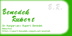 benedek rupert business card